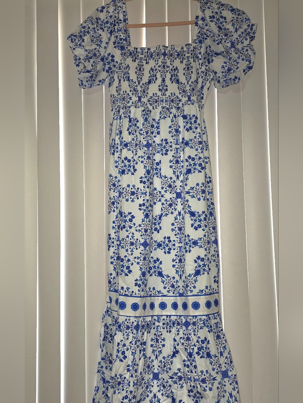Sugarlips Blue and White Floral Maxi Dress